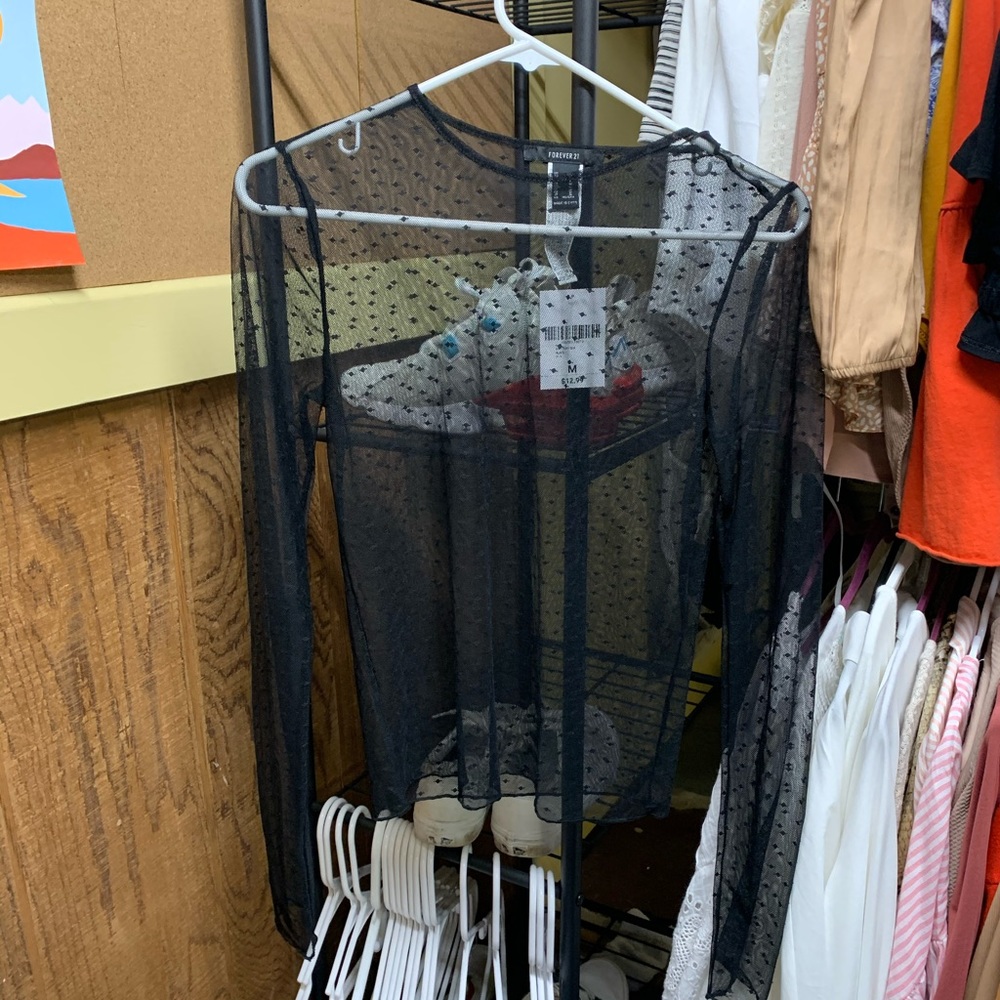 A black long sleeve top